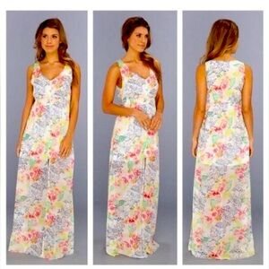 LA Made Floral Maxi Dress size small NWT